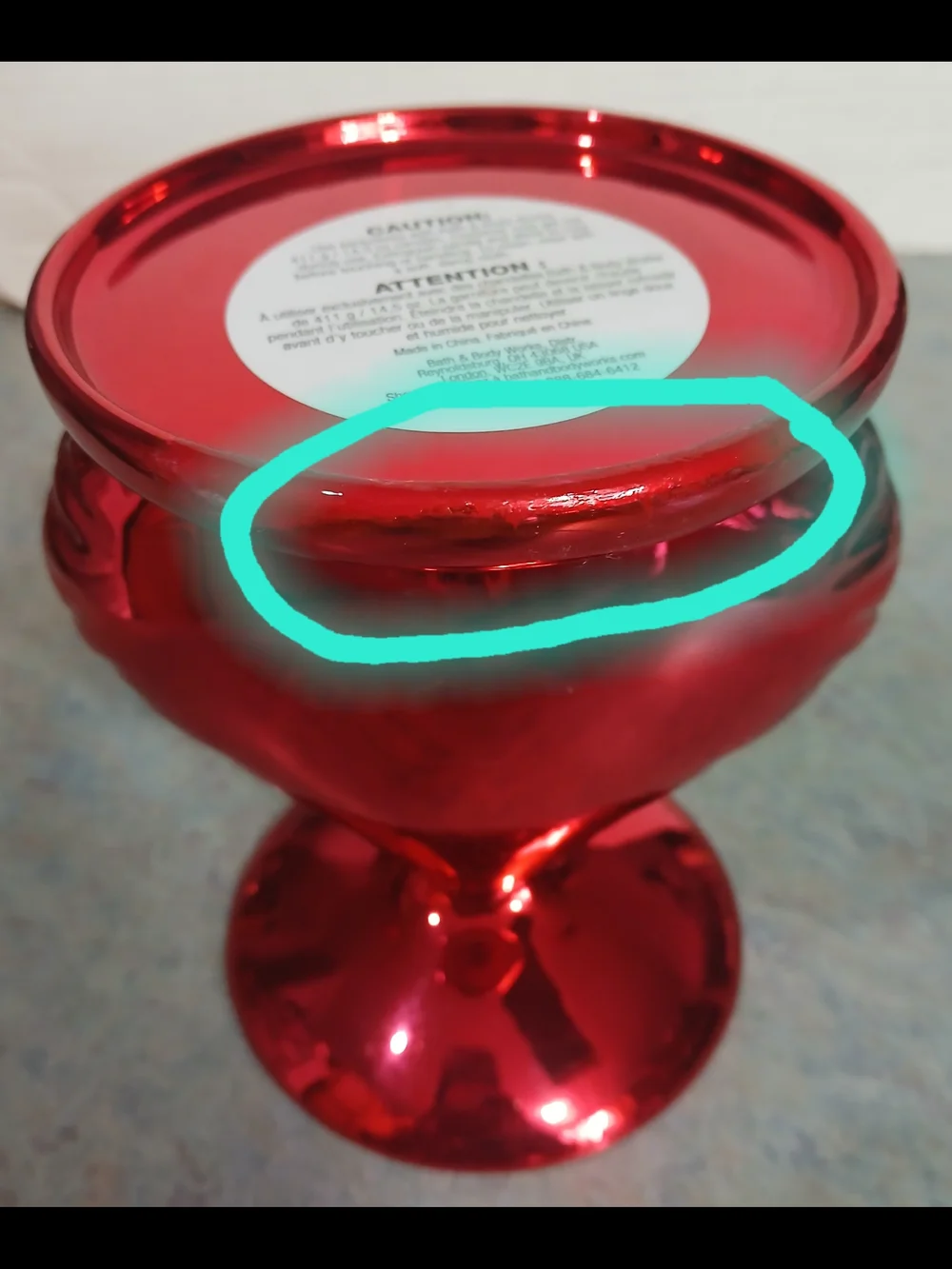 Red Heart Shaped Candle Holder - Picture 2 of 2